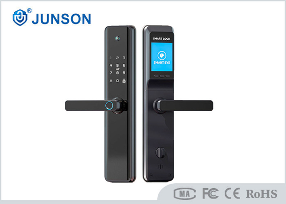 WiFi Elektronik Kunci Pintu Sidik Jari Biometrik Aluminium Alloy Dengan Kamera / Aplikasi Tuya
