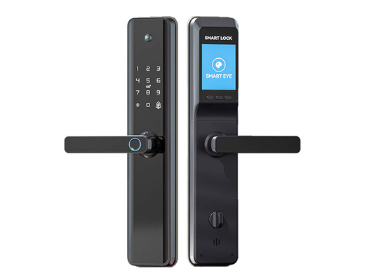 WiFi Elektronik Kunci Pintu Sidik Jari Biometrik Aluminium Alloy Dengan Kamera / Aplikasi Tuya