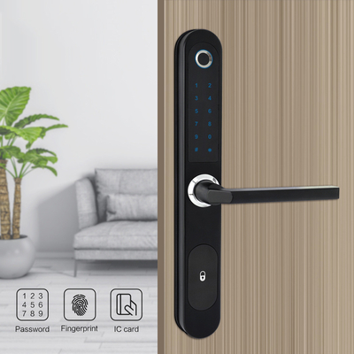Tuya Wifi Kartu RFID kunci pintu yang dilindungi sandi Smart Aluminium Sliding
