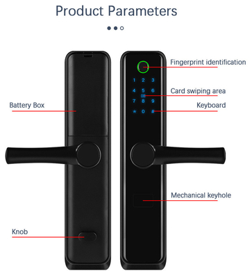 Smart Digital Electronic Door Lock Sidik Jari Sentuh Sandi Tanpa Kunci Anti Pencurian