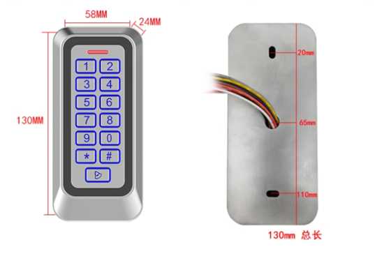 Waterproof IP67 Metal Case RFID Card Keypad Stand-Alone Access Control Dengan 1000 Pengguna