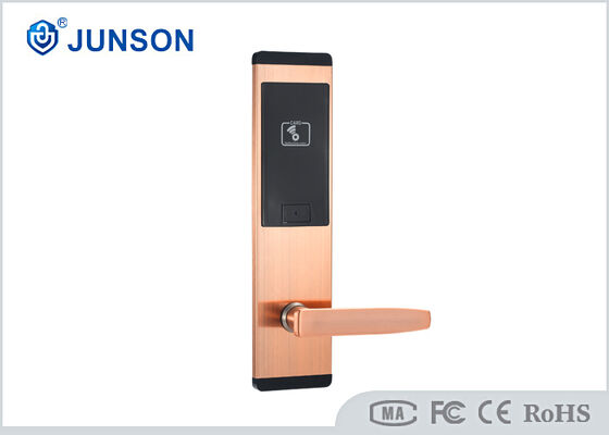 Kunci Hotel RFID Stainless Steel dengan Waktu Mulai 1 Detik dan Kapasitas Kartu Tamu 200 untuk Sistem Entri Tanpa Kunci