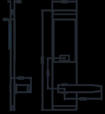 Kunci Hotel RFID Stainless Steel dengan Waktu Mulai 1 Detik dan Kapasitas Kartu Tamu 200 untuk Sistem Entri Tanpa Kunci