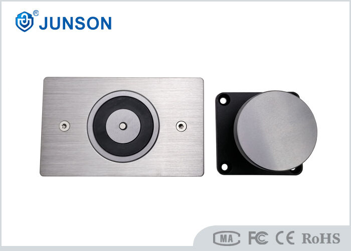 304 Steel stainless Electromagnetic Door Holder dengan tombol pelepasan manual untuk operasi DC 12V/24V