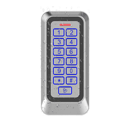 Metal Case Outdoor Ip67 EM/MF Card Access Control Dengan Backlight Keyboard