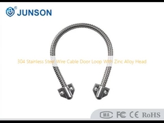304 Stainless Steel Wire Cable Door Loop Dengan Kepala Paduan Seng