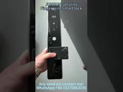 View Touch Screen Tuya Wifi Smart Lock Fingerprint Door Locks Zinc Alloy Material For Home Demo